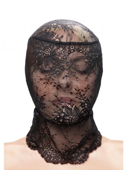 NS Novelties Fetish & Fashion Lace Hood - Black