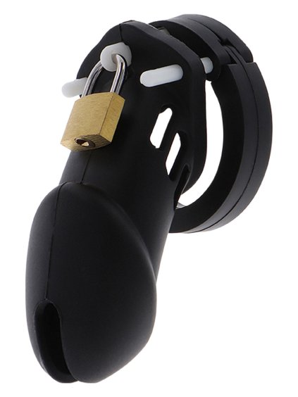 Hidden Desire Extreme Chastity Cock Cage Slicone L - Czarny