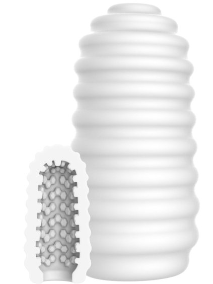 ToyJoy Hero Medium Masturbator Ribs - Weiß