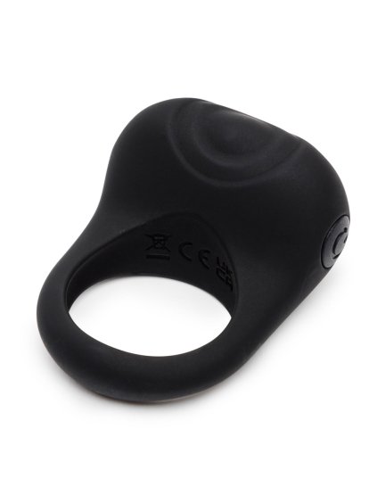 Fifty Shades of Grey Sensation Wiederaufladbarer Vibrations-Rabbit-Liebesring - Schwarz