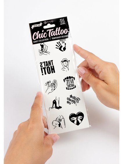 Secret Play Kinky Chic Temporary Tattoo - Black