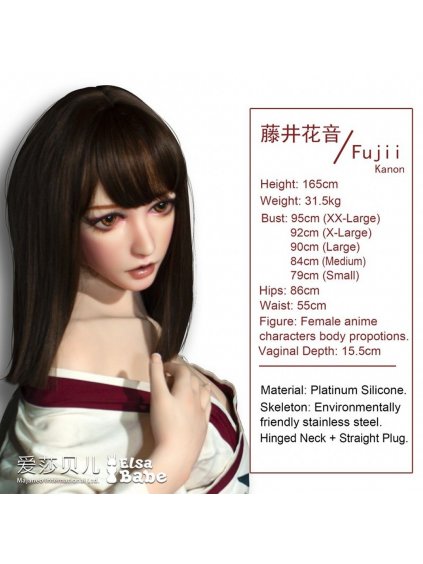 5530 34 elsababe sex dolls fujii kanon 165cm anime platinum silicone sex doll