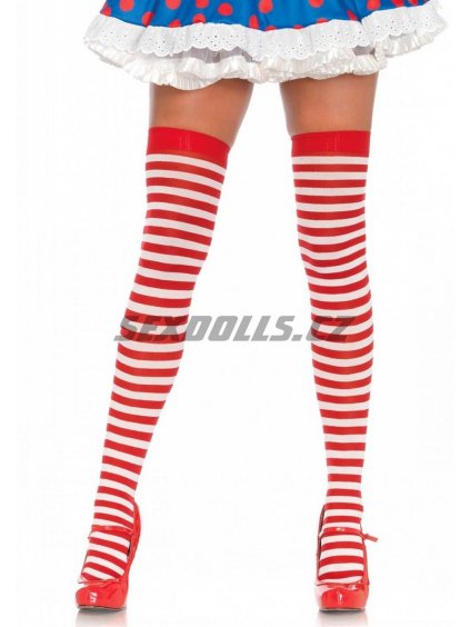 7111 1 leg avenue striped nylon thigh highs pruhovane puncochy