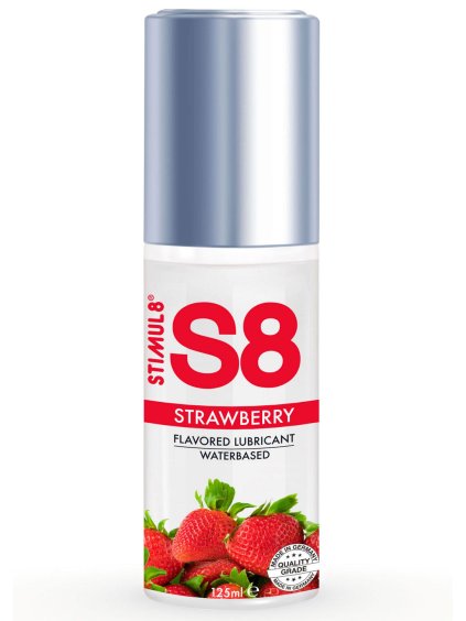 Stimul8 S8 WB Flavored Lube 125ml / lubrikačný gel 125ml - Jahoda