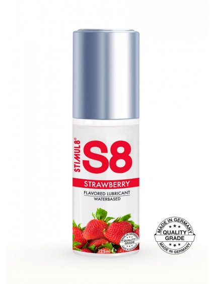 Stimul8 S8 WB Flavored Lube 125ml / lubrikační gel 125ml - Jahoda