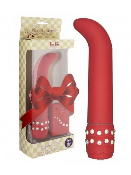 7840 3 toyjoy crystal g spot vibe vibrator na dalkove ovladani cervena