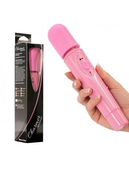 8164 4 masazni hlavice vibratort charmer massager pink