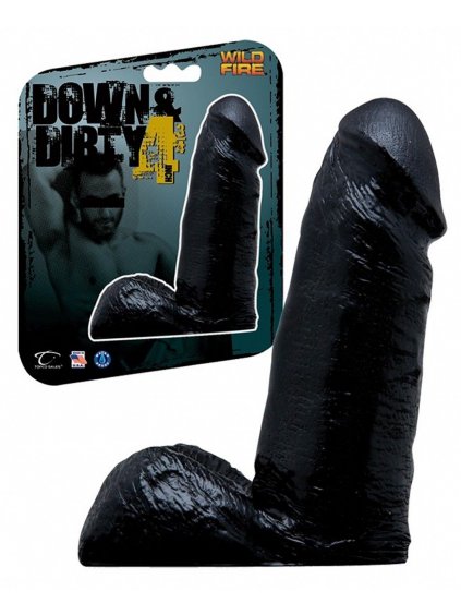 8266 3 wildfire down dirty 12cm dong black realisticke dildo
