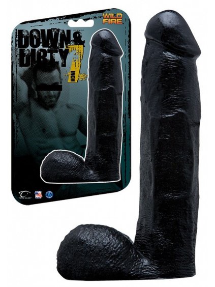 8278 3 wildfire down dirty 17 75cm dong black realisticke dildo