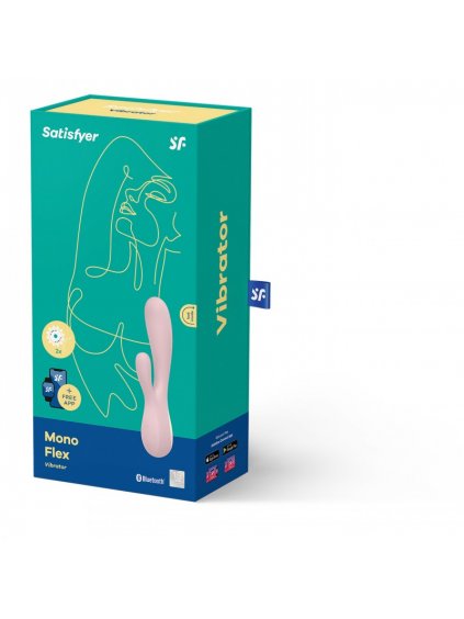 8926 6 satisfyer mono flex rabbit vibrator ruzova