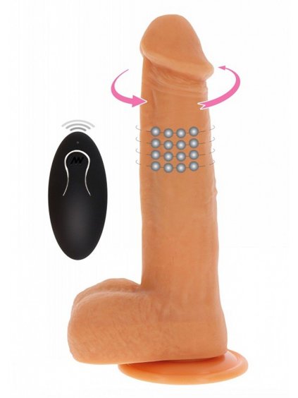 9136 7 toyjoy get real naked rotating beads vibrating dildo realisticke dildo 21 cm