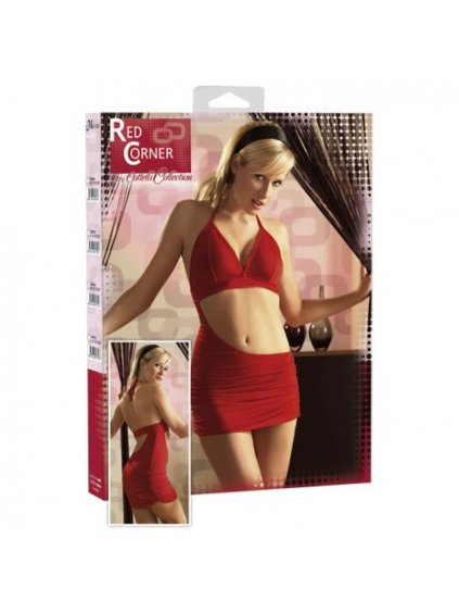 9364 1 red corner eroticke mini saty minikleid neckholder l