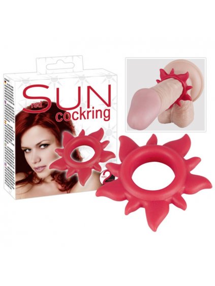 9958 1 you2toys red sun cockring erekcni krouzek ve tvaru slunce