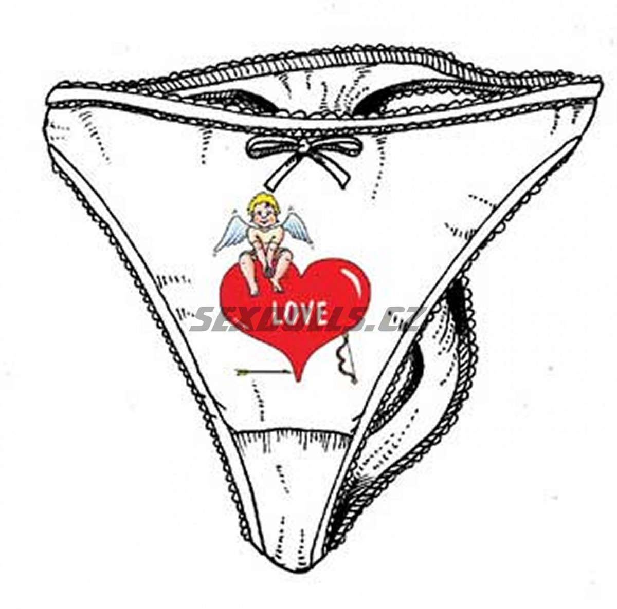 Ostatní Dámské kalhotky s potiskem - Love - XL