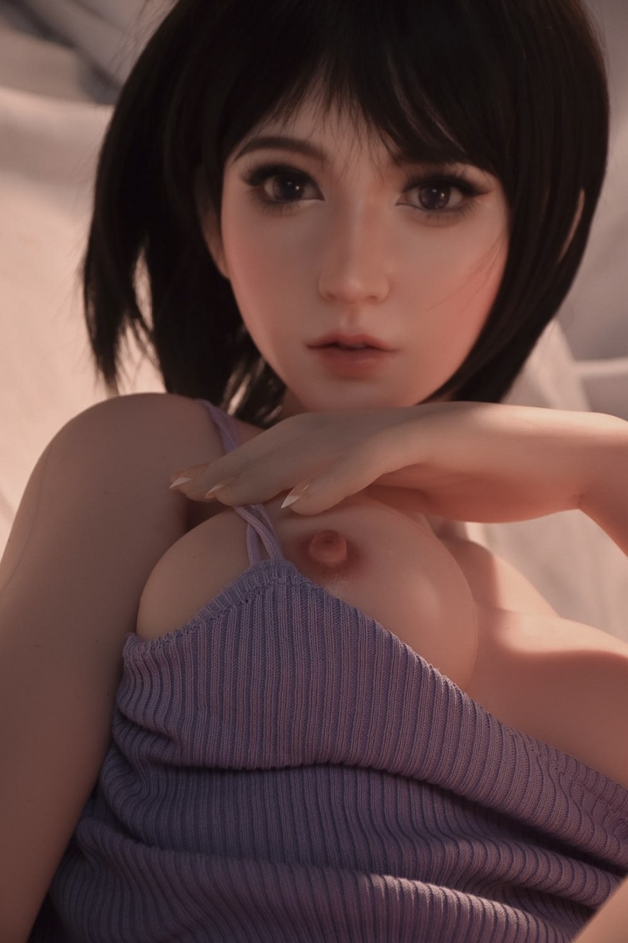 Elsa-Babe Doll Elsababe sex-dolls Hirosue Yuko 165cm / Anime Platinum Silicone Sex Doll