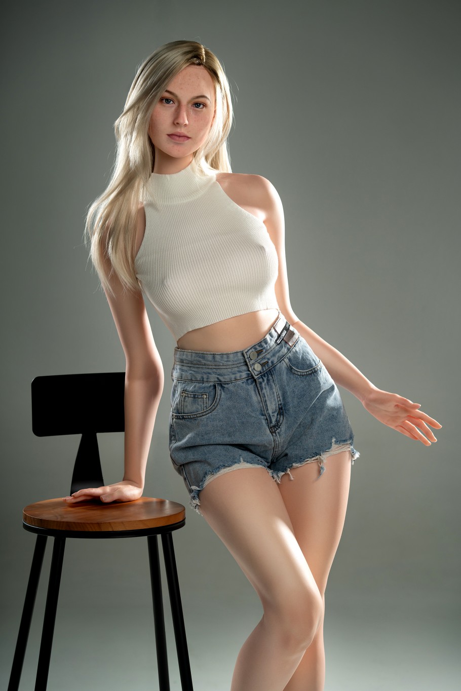 ZELEX Dolls Silikonová panna ZELEX GE98 - Fair 175cm E-cup / Platinum Silicone Sexdoll