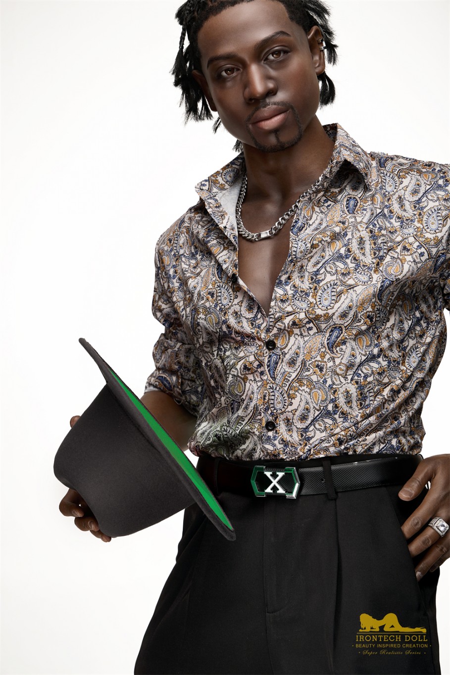 Irontech doll 176cm full silicone M8 James Black / silikonový panák