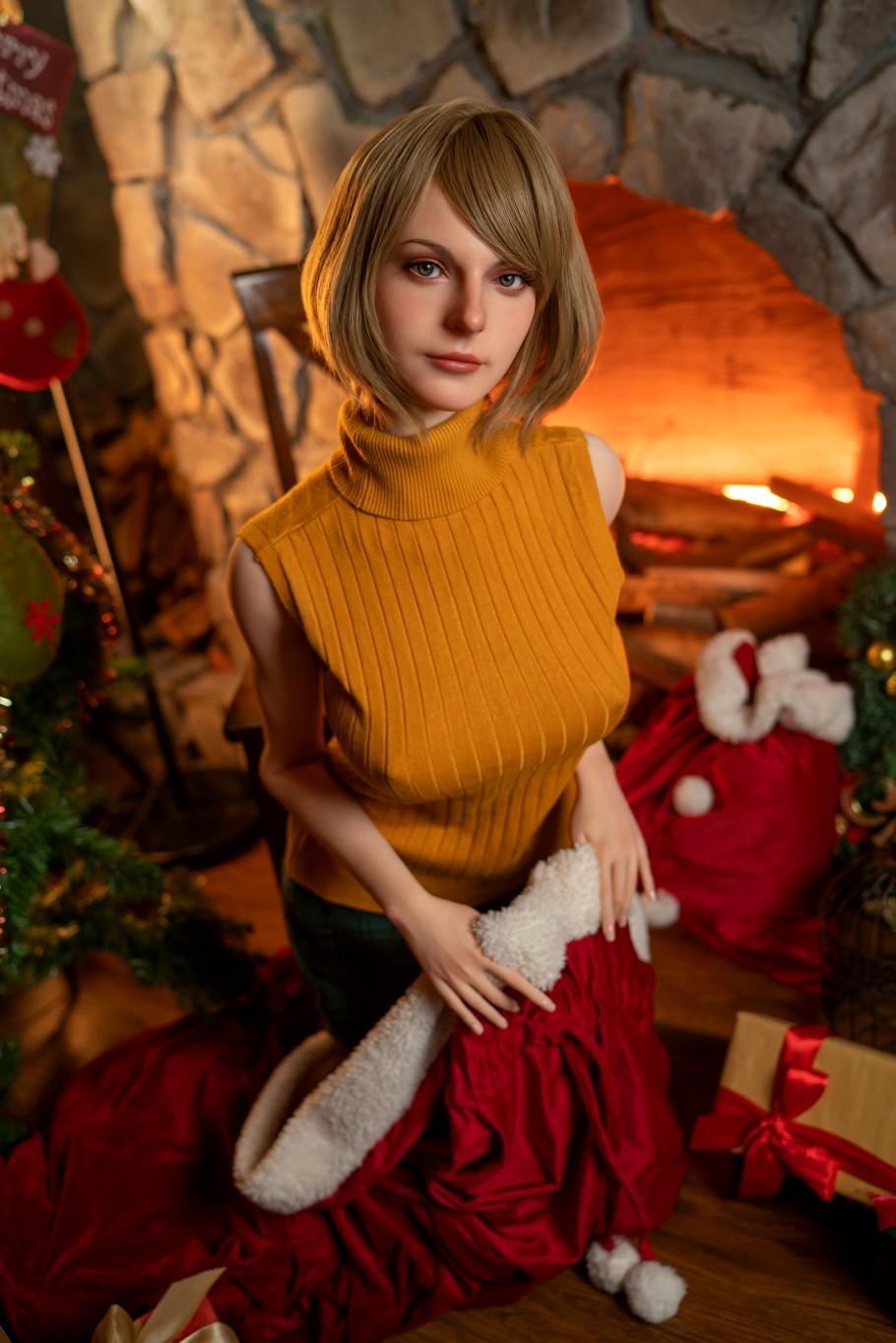 Game Lady Doll 171cm (Fair) Big Breast G-cup - face Ashley