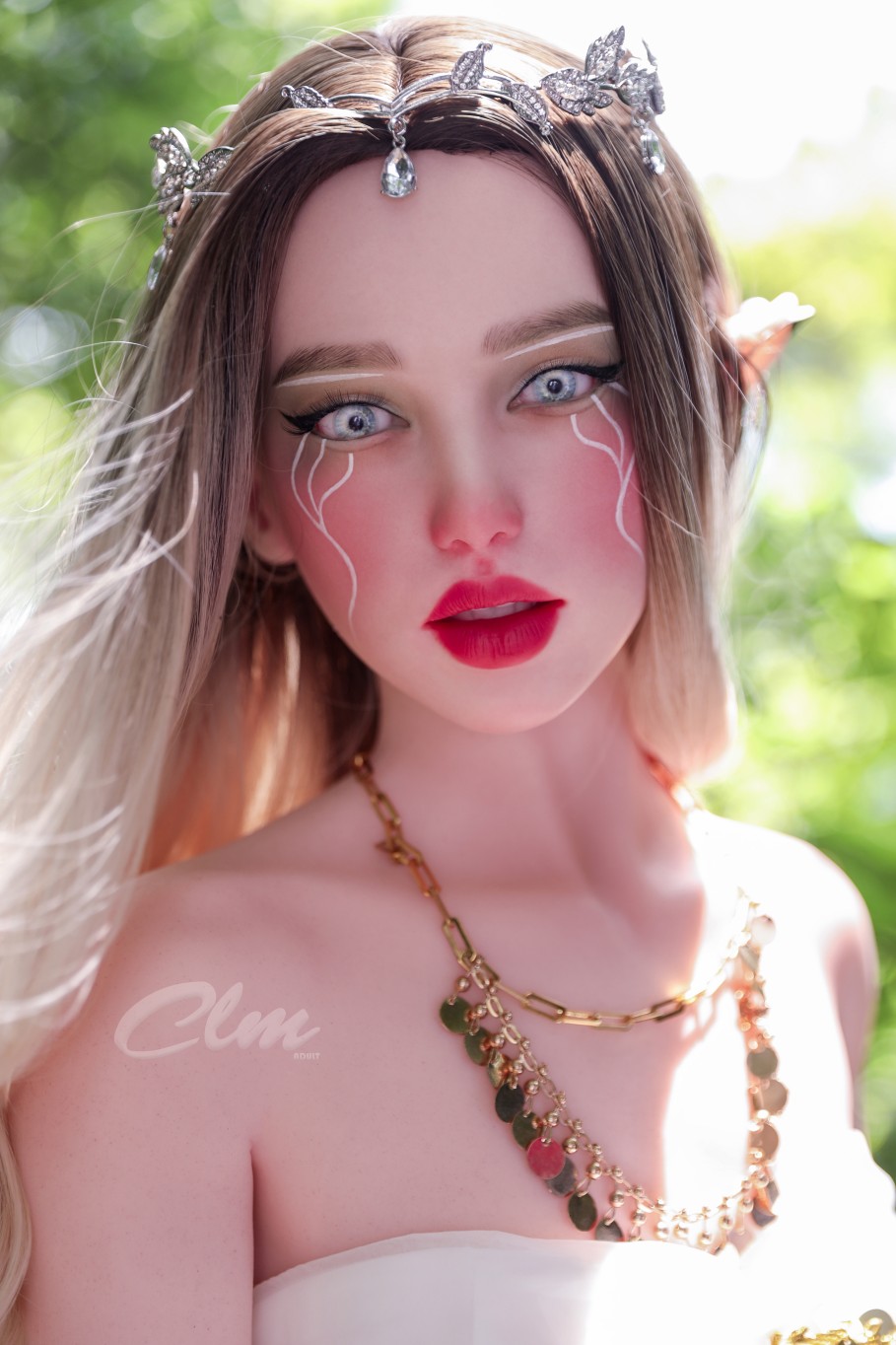 Climax-Doll Ultra-Realistic Silicone Sex Doll SiQ 157cm Athena Elf / silikonová panna  - stojící se šrouby