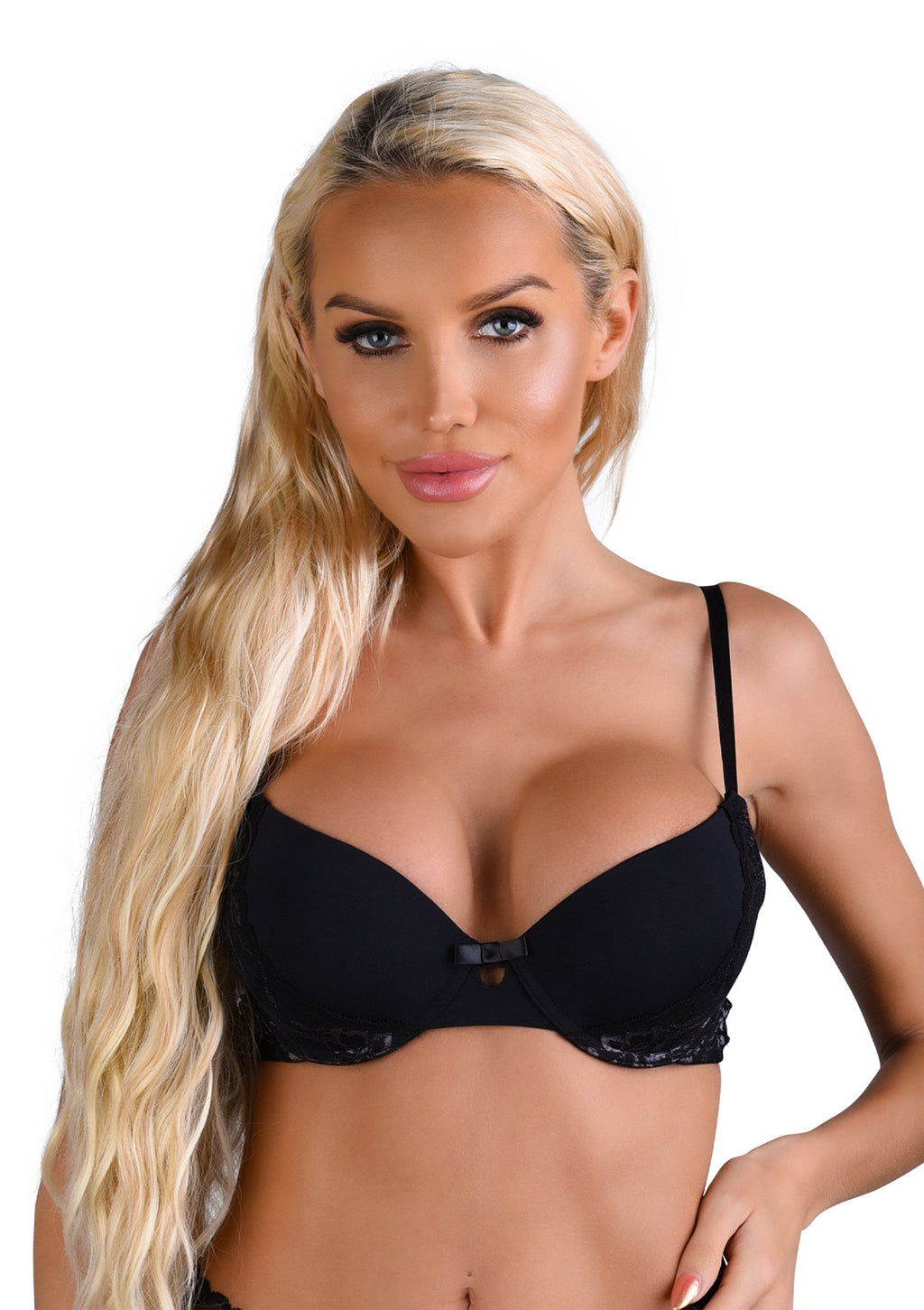 Daring Intimates Day & Night Push-up bra with lace racerback - Black - 80D
