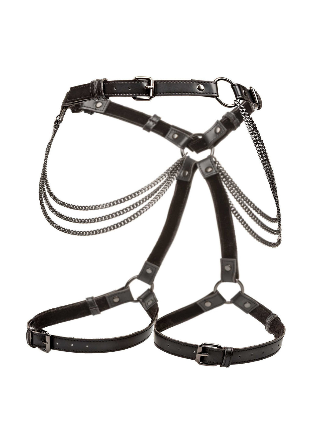 CalExotics Euphoria Collection Multi Chain Thigh Harness - Black
