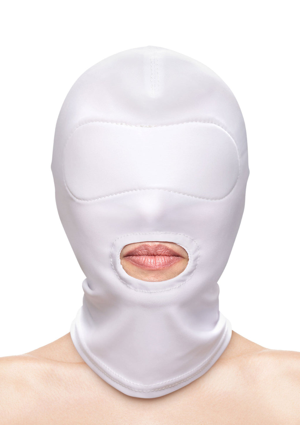 NS Novelties Fetish & Fashion Mouth Hood - White