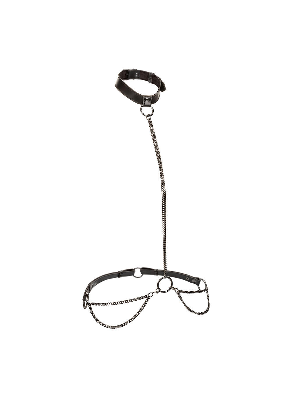 CalExotics Euphoria Collection Chain Halter/Collar & Leash - Black