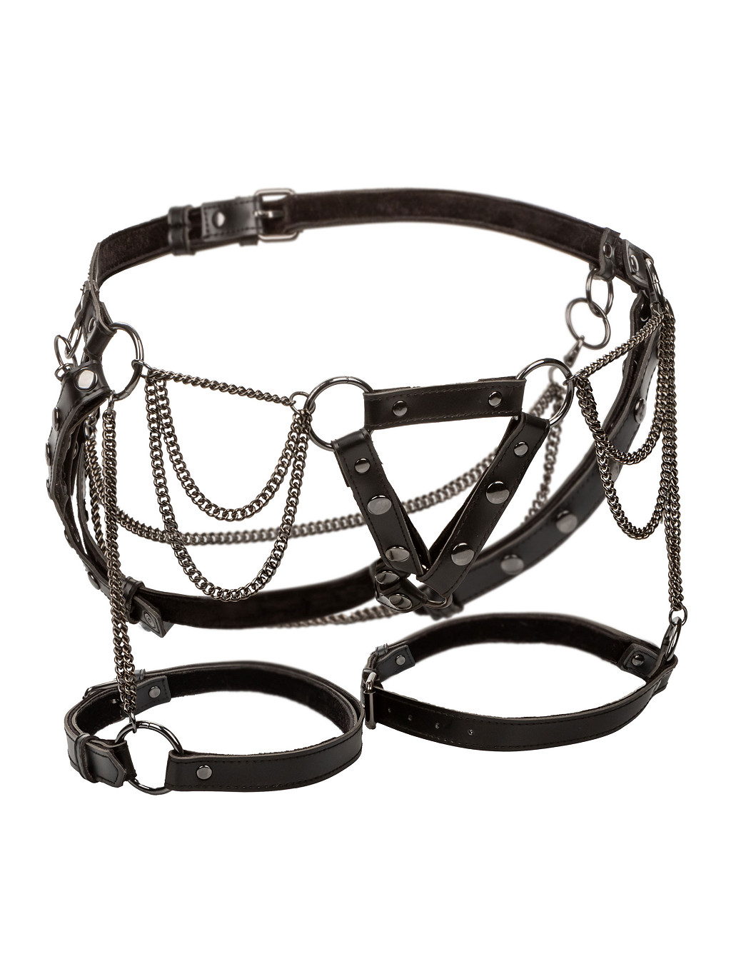 CalExotics Euphoria Collection Thigh Harness With Chains - Black
