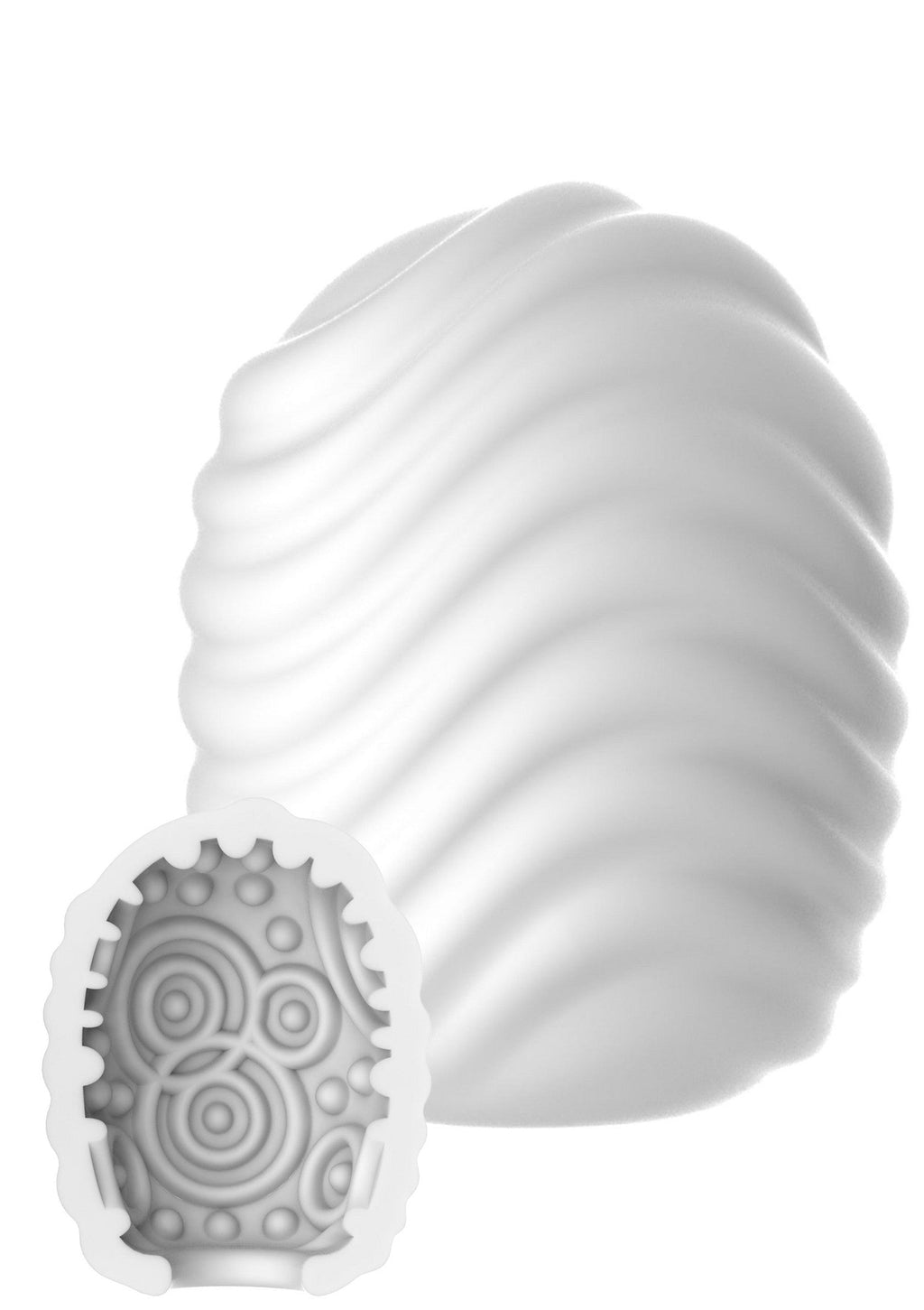 ToyJoy Hero Mini Masturbator Wave - White