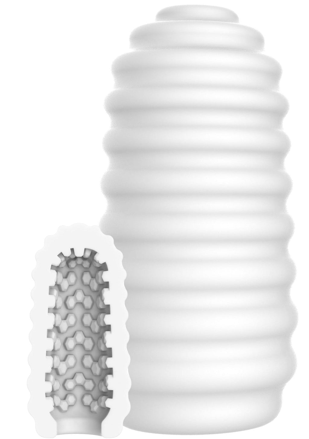 ToyJoy Hero Medium Masturbator Ribs - White
