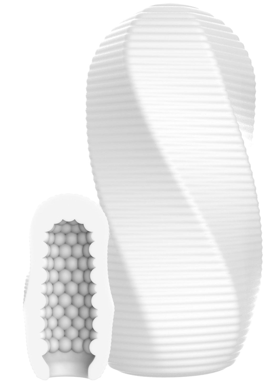 ToyJoy Hero Medium Masturbator Swirl - White