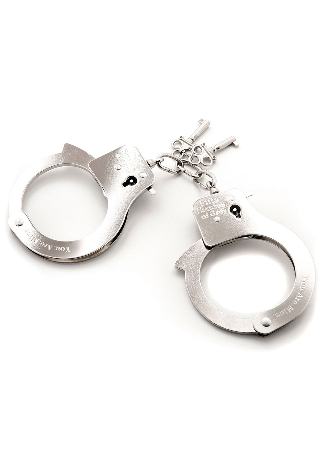 Fifty Shades of Grey You Are Mine Metal Handcuffs - Silver