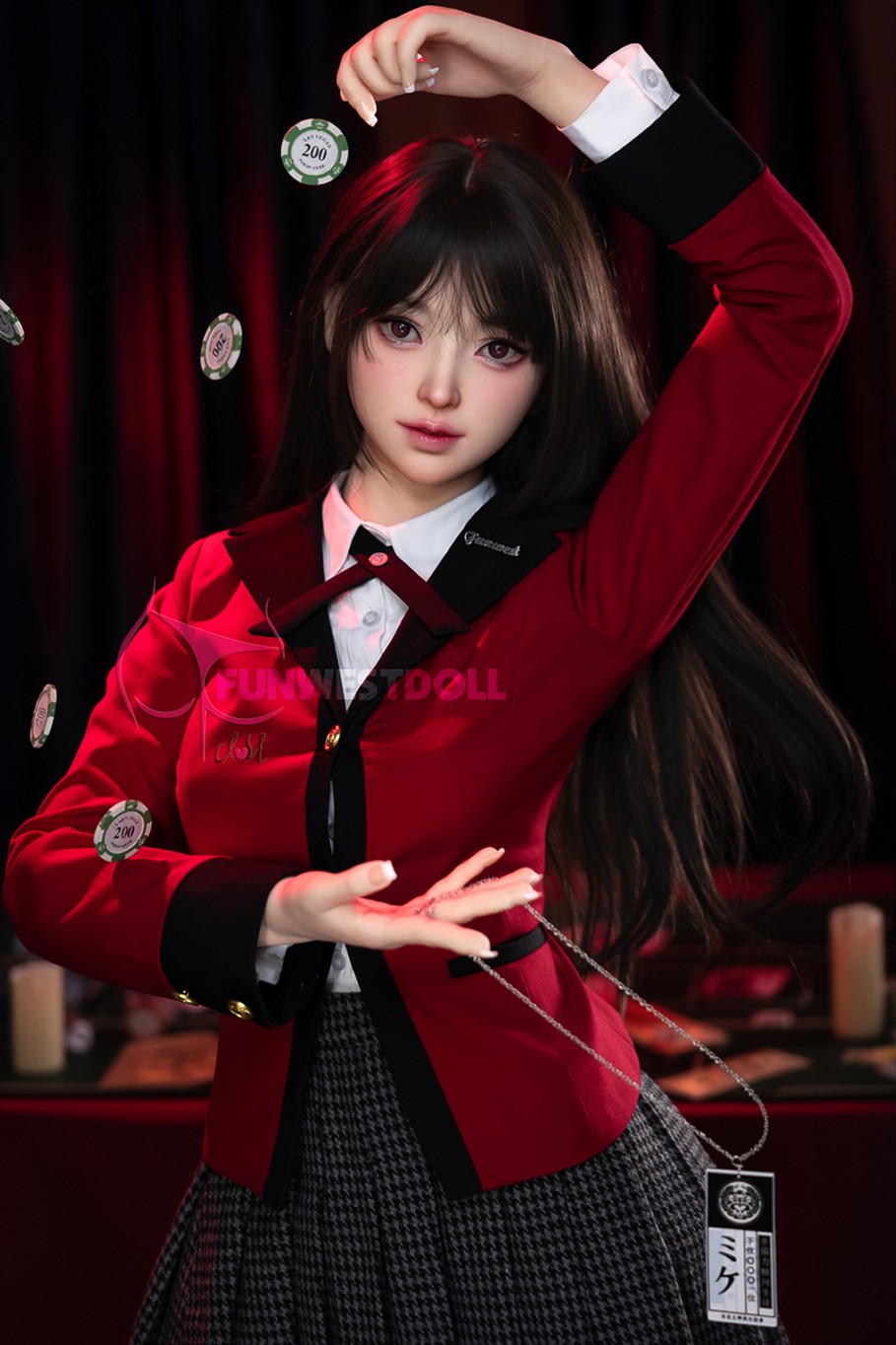 FunWestDoll 159cm A-Cup White Asian Alice - silikonová panna