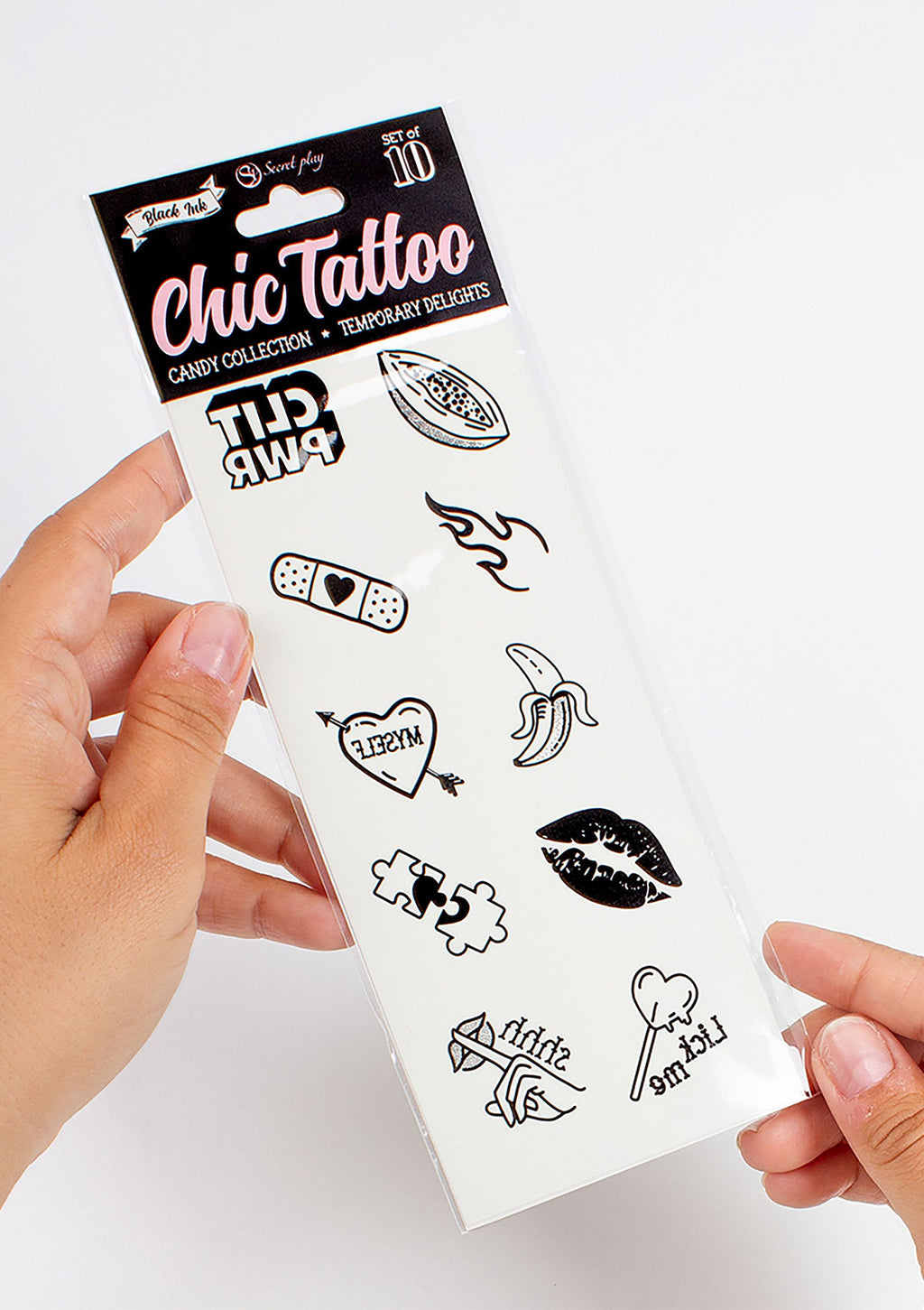 Secret Play Candy Chic Temporary Tattoo - Black