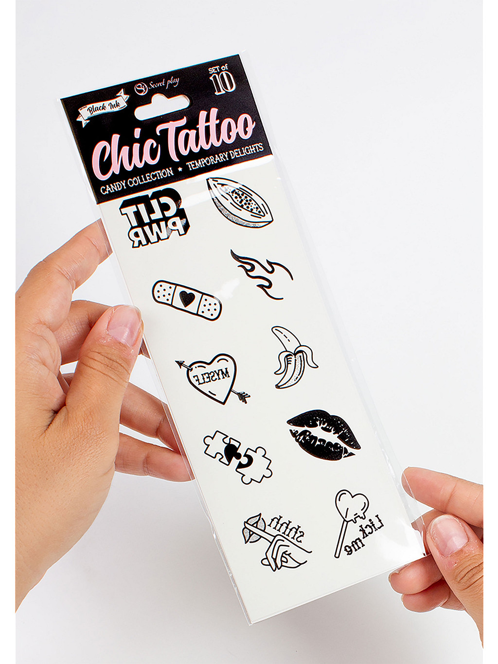 Secret Play Candy Chic Temporary Tattoo - Black
