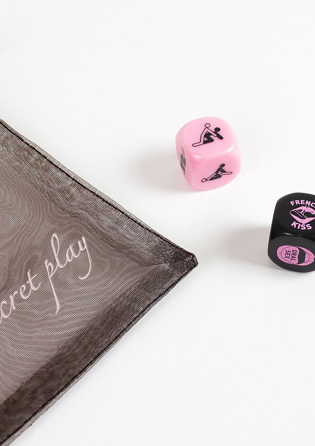 Secret Play Foreplay Lovers Dice 2 Pcs - Black