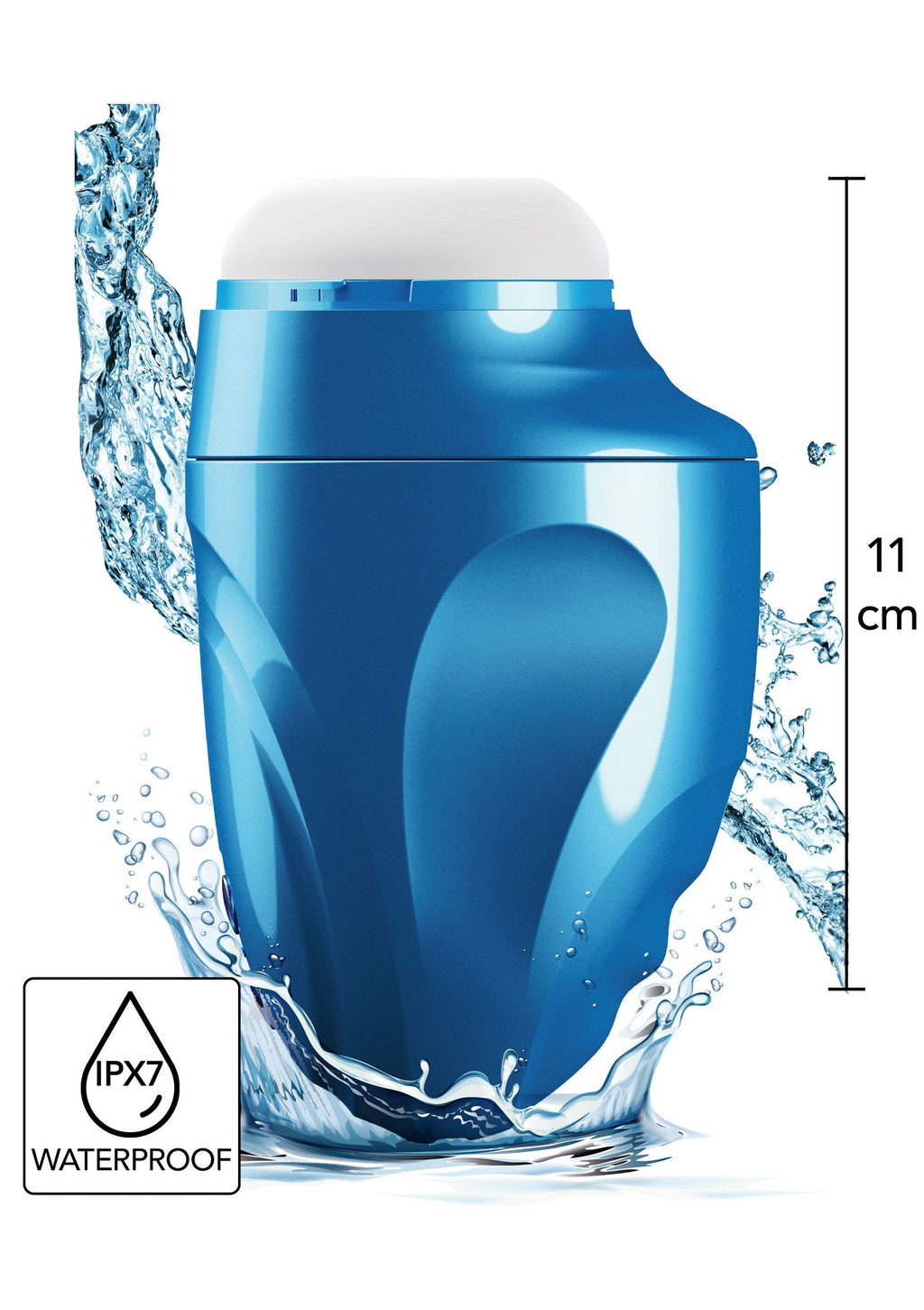 Hidden Desire Fusion X Aqua Bubble Masturbator - Blue