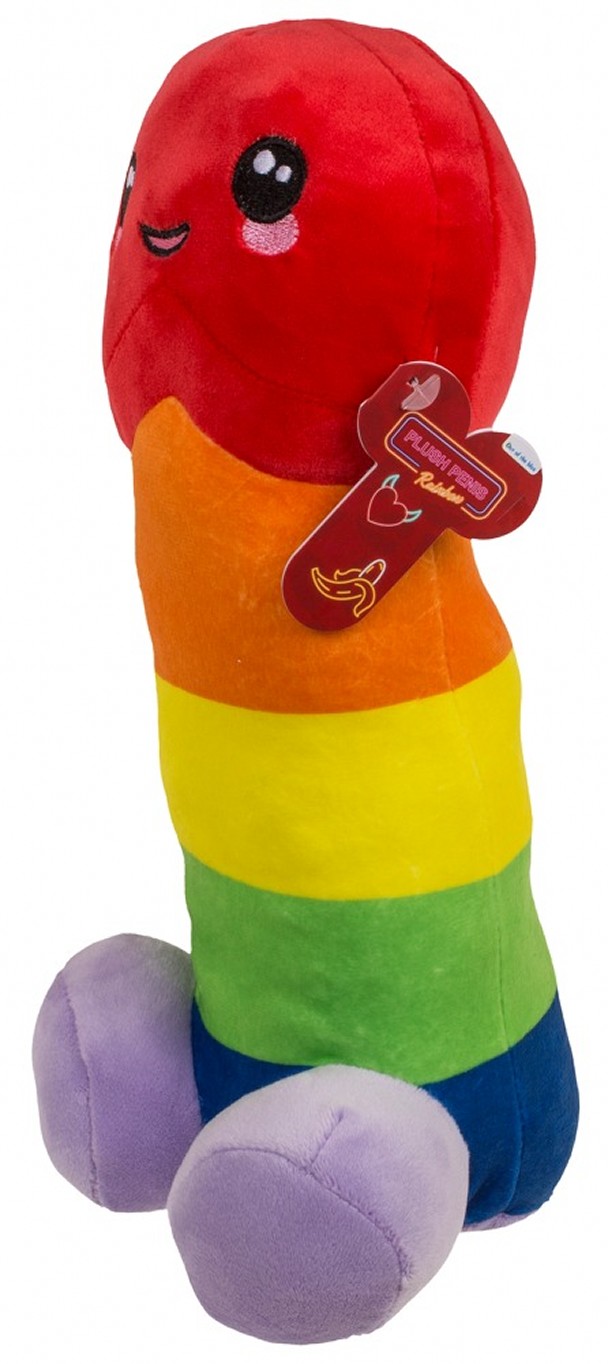 Ostatní Plush Penis Rainbow / barevný plyšový penis