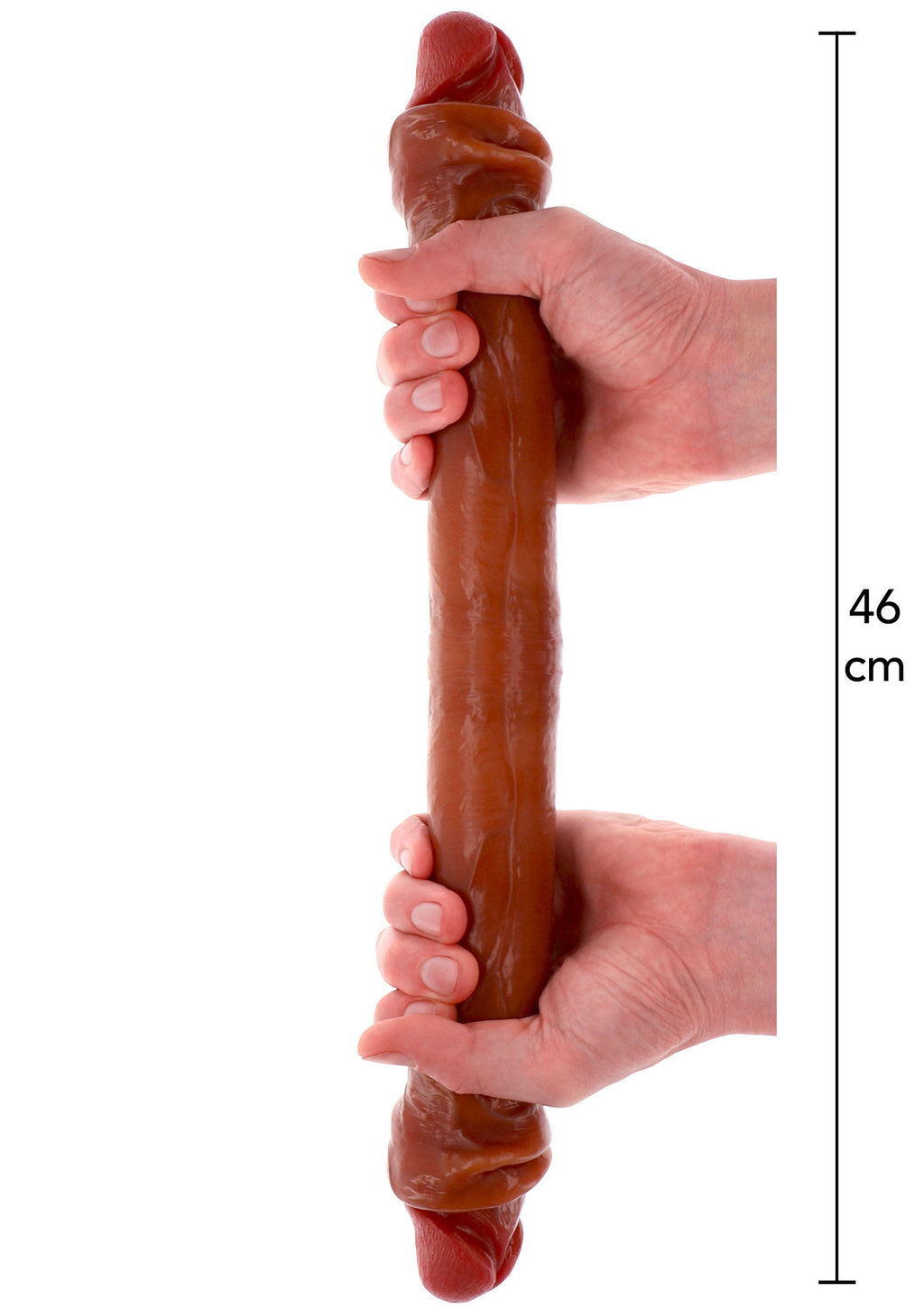 ToyJoy Get Real Foreskin Double Dong 46 cm - Caramel skin tone