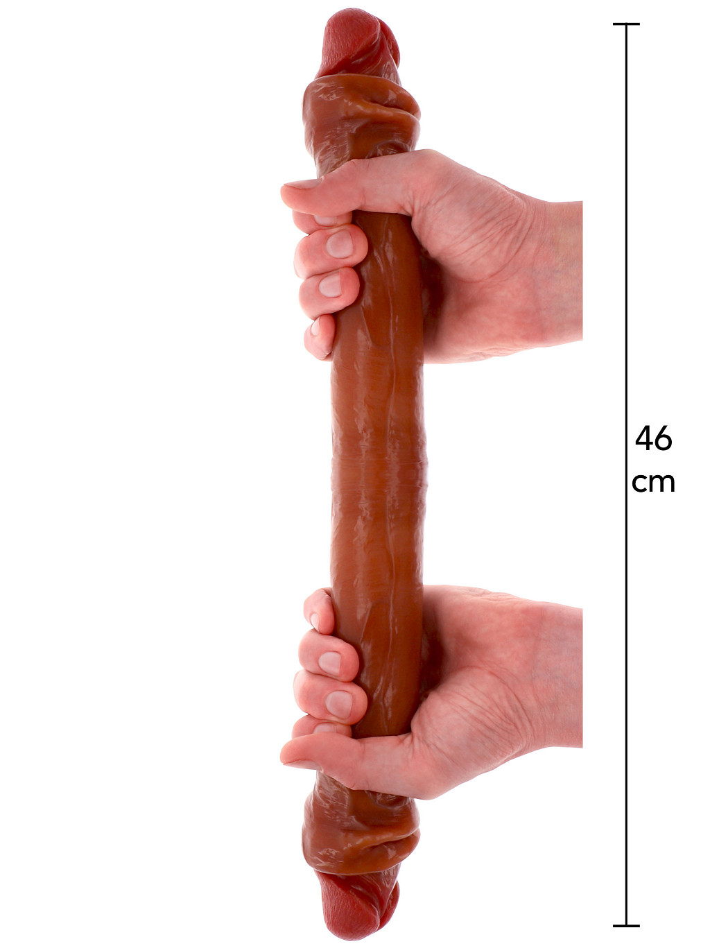 ToyJoy Get Real Foreskin Double Dong 46 cm - Caramel skin tone