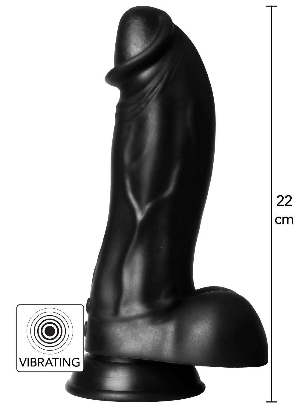Hidden Desire Extreme Vibrating Dinosaur Monster Dildo - Black
