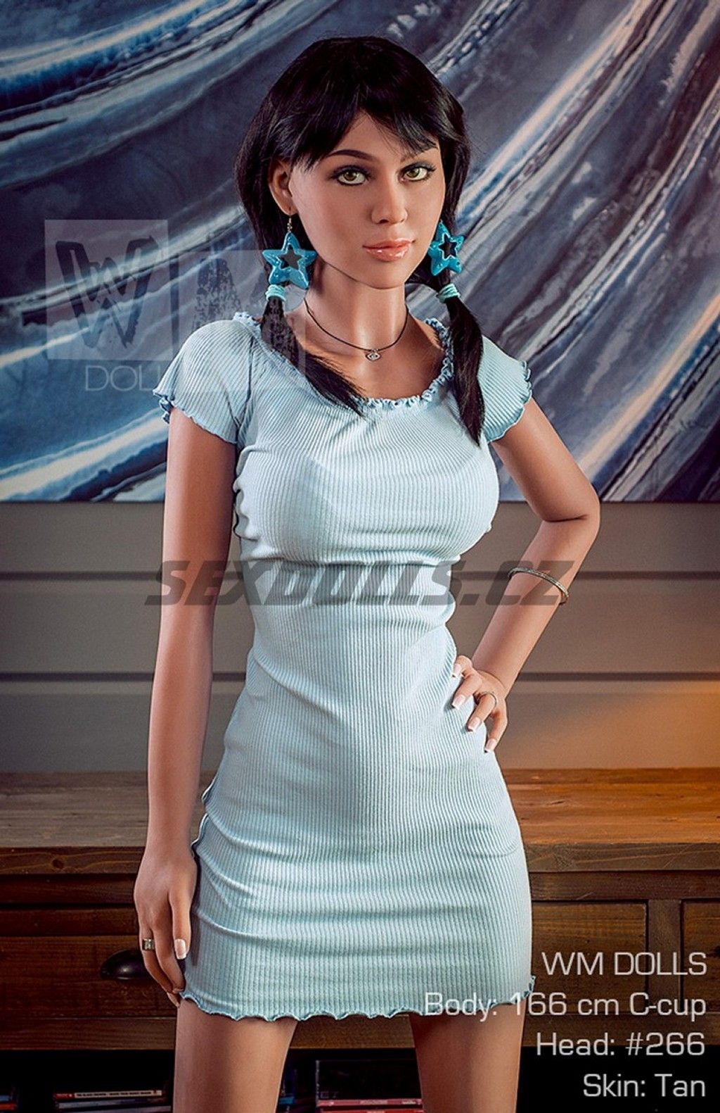 WMDolls Realistická panna WM-DOLLS - STPE SexDoll 166cm C-CUP head 266, fixní vagína, gelová prsa, stojící