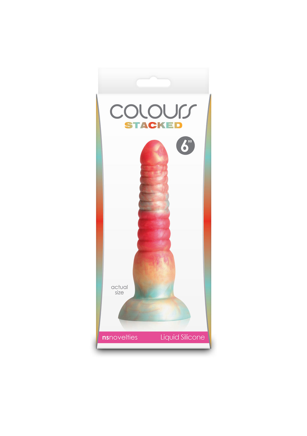 NS Novelties Colours Stacked 6 inch Dildo - RED