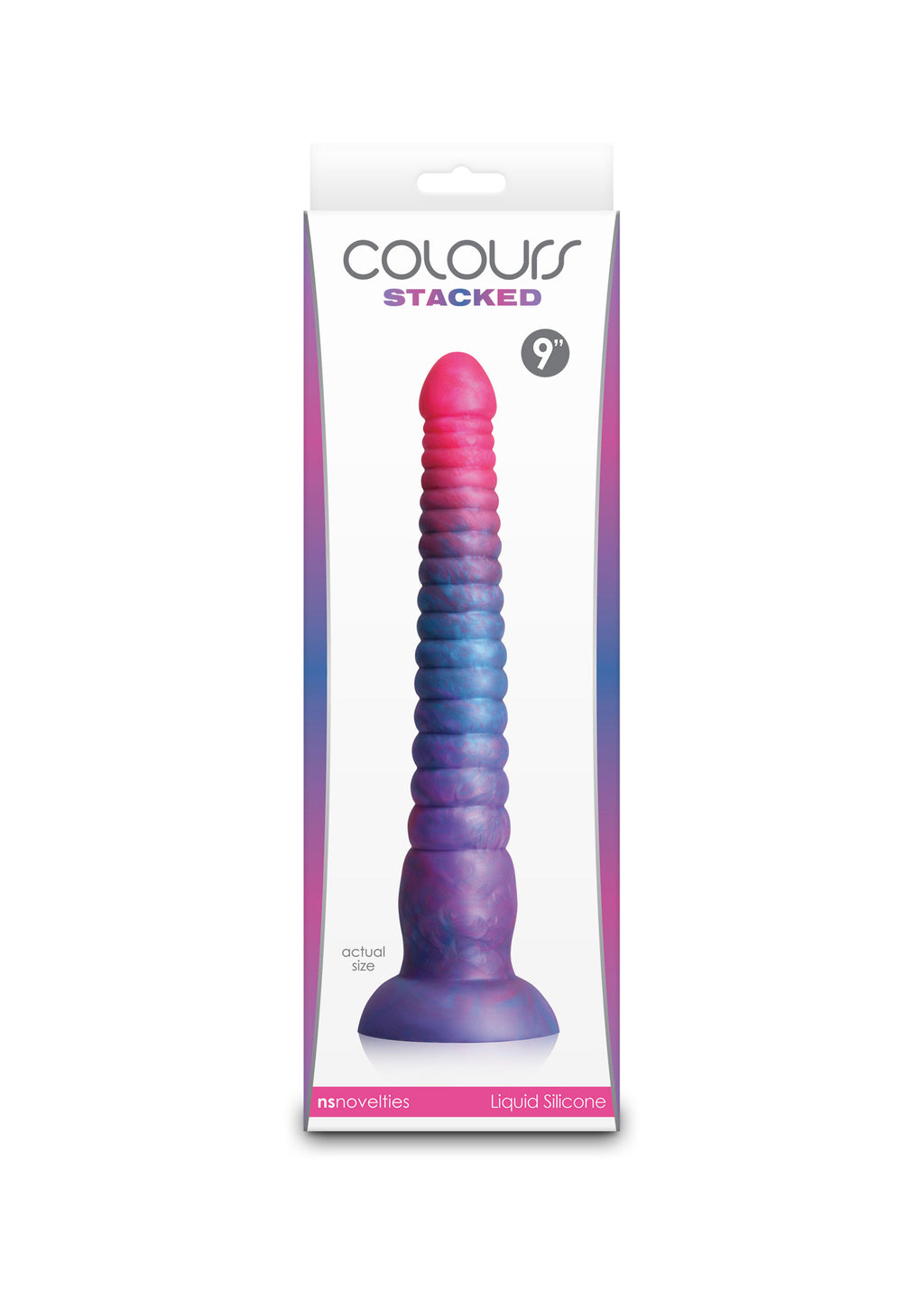 NS Novelties Colours Stacked 9 inch Dildo - BLUE