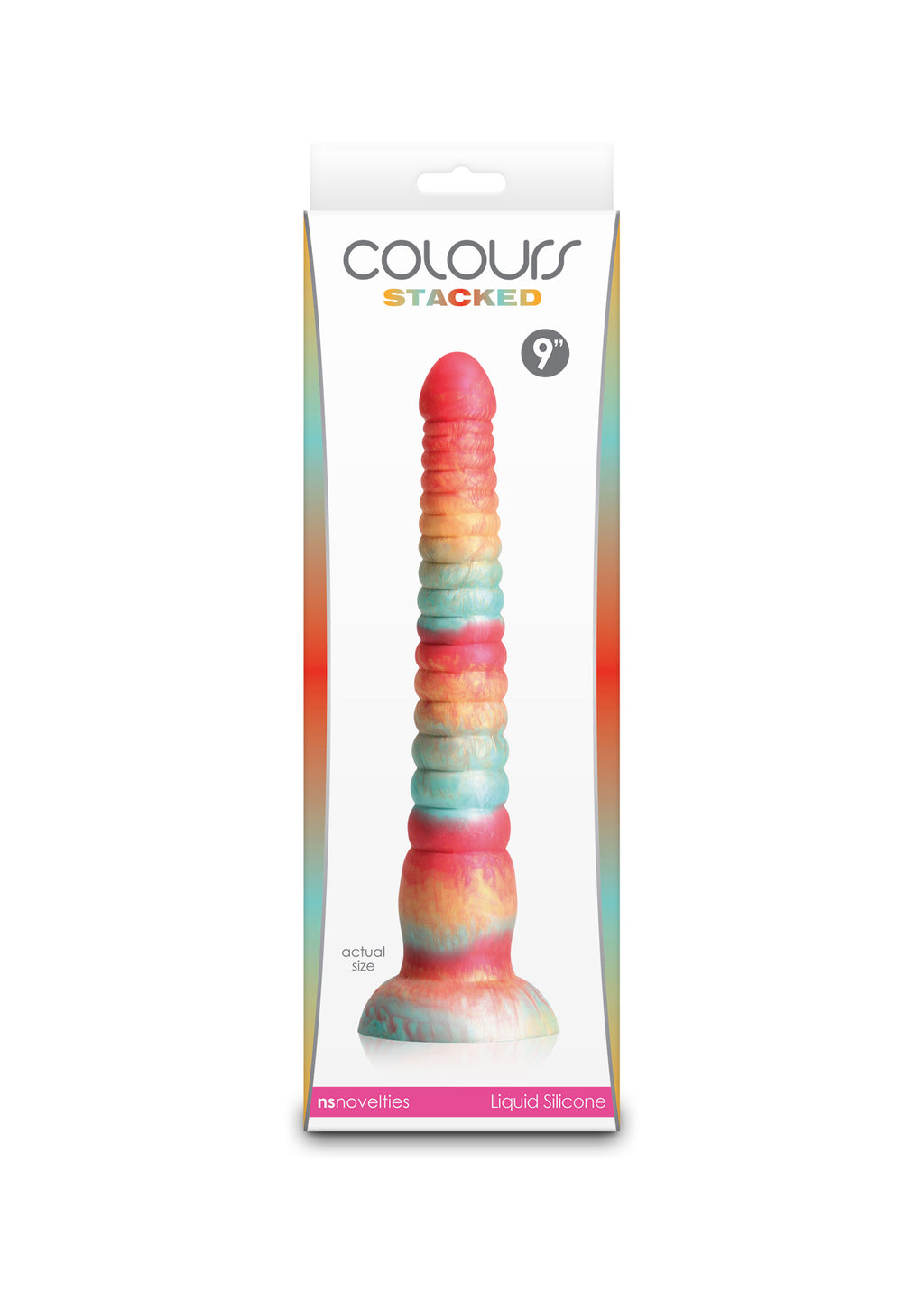 NS Novelties Colours Stacked 9 inch Dildo - RED