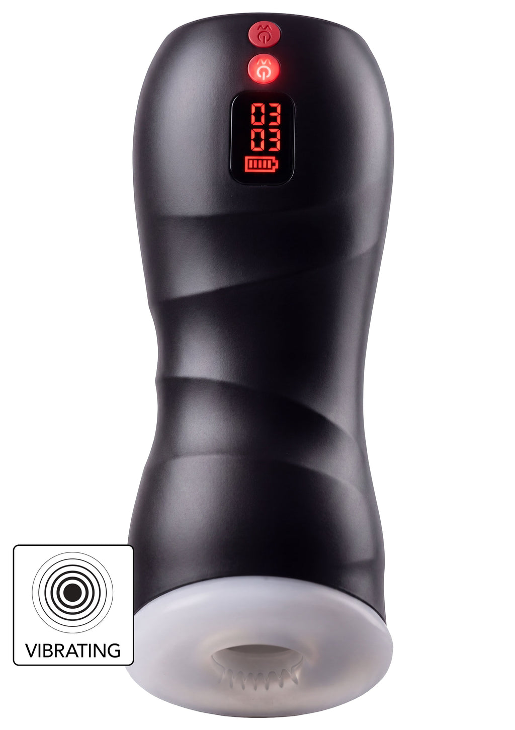 Hidden Desire Fusion X Vibrating Twin Turbo Masturbator - BLACK