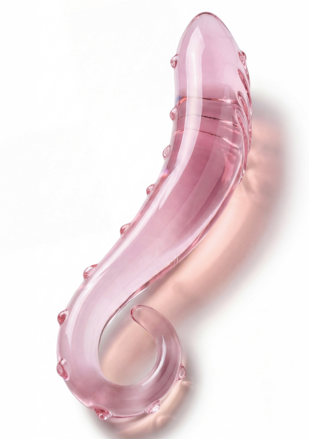 ToyJoy Glass Worxx Sparkle G-Spot Dildo - CLEAR