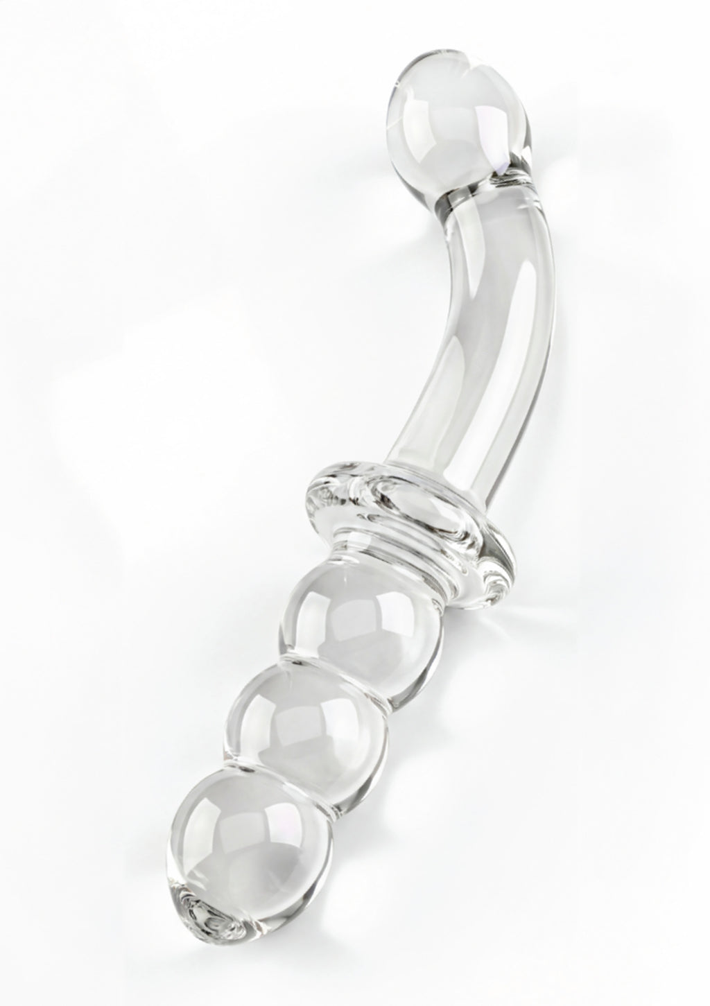 ToyJoy Glass Worxx Dual-Ended Anal & G-spot Dildo - CLEAR