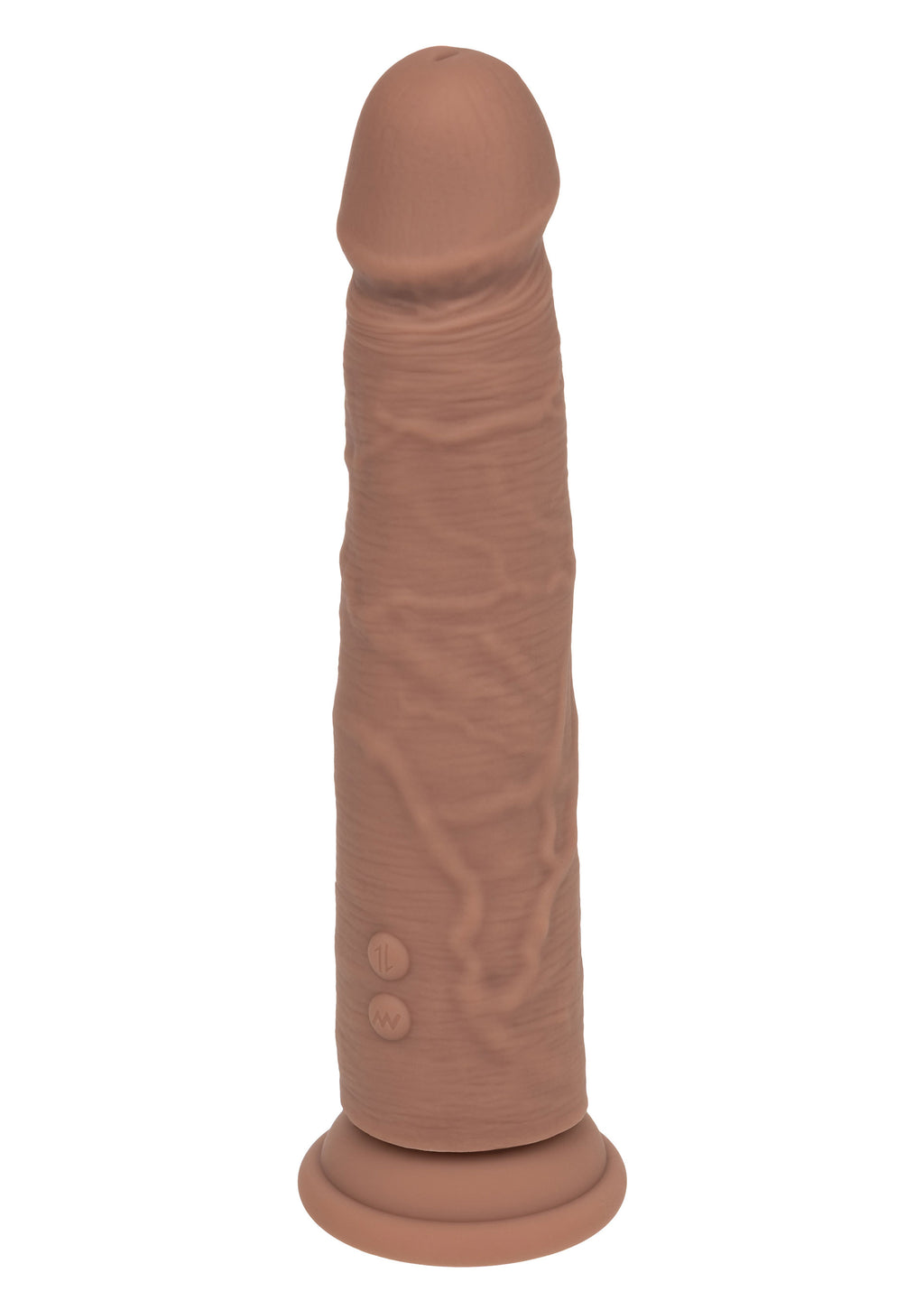 CalExotics Vibrating & Thrusting Silicone Studs - BROWN