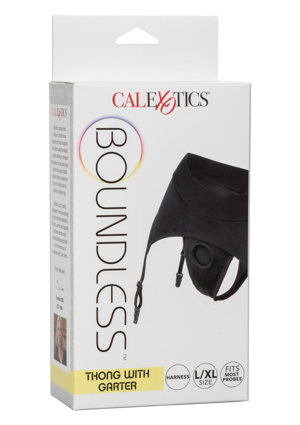 California Exotic Novelties CalExotics Boundless Thong with Garter / postroj - tanga s podvazky - S/M